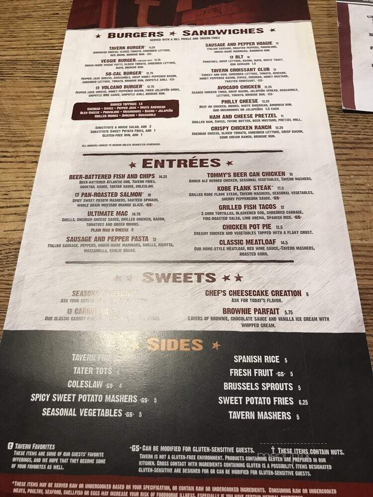 Tavern Tech Center - Greenwood Village, CO menu_pic