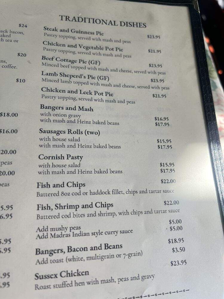 Tea & Sympathy - New York, NY menu_pic