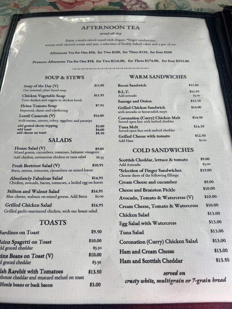 Tea & Sympathy - New York, NY menu_pic