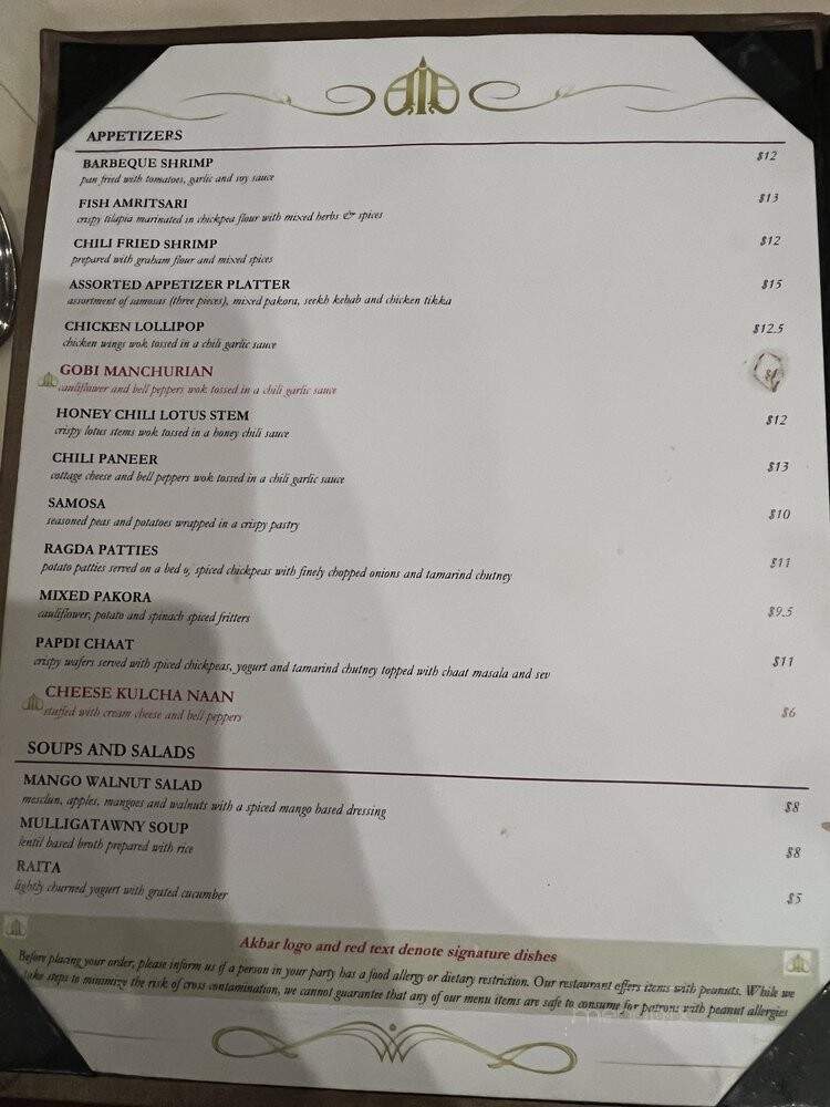 Akbar - Garden City, NY menu_pic