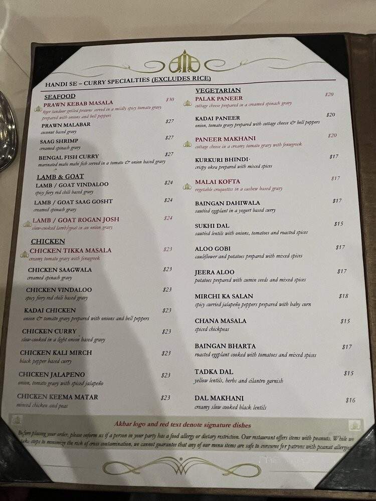 Akbar - Garden City, NY menu_pic