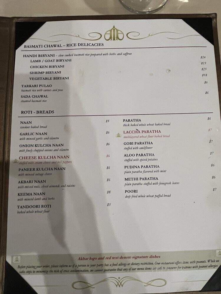 Akbar - Garden City, NY menu_pic