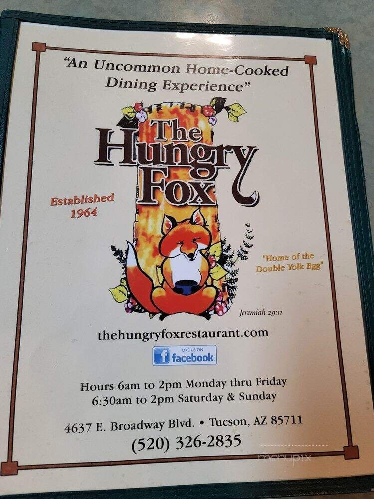 The Hungry Fox - Tucson, AZ menu_pic
