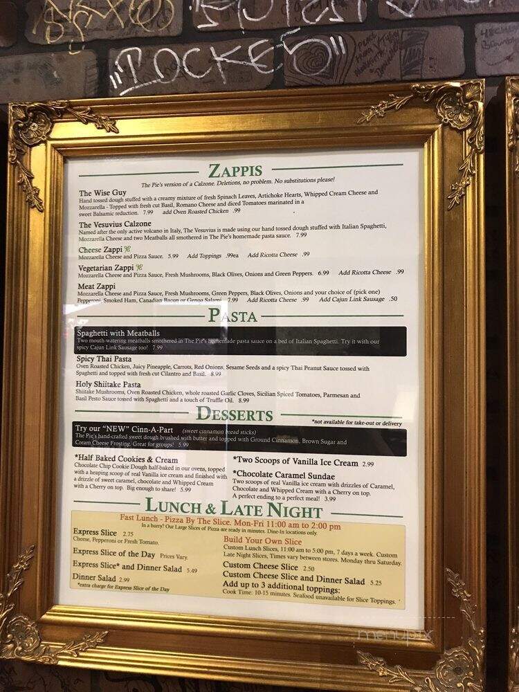 The Pie Pizzeria - Salt Lake City, UT menu_pic