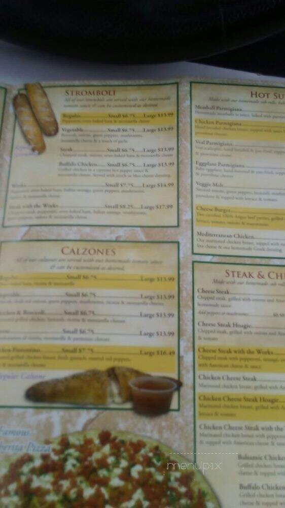 Tonino's Pizza Grille - Harrisburg, PA menu_pic