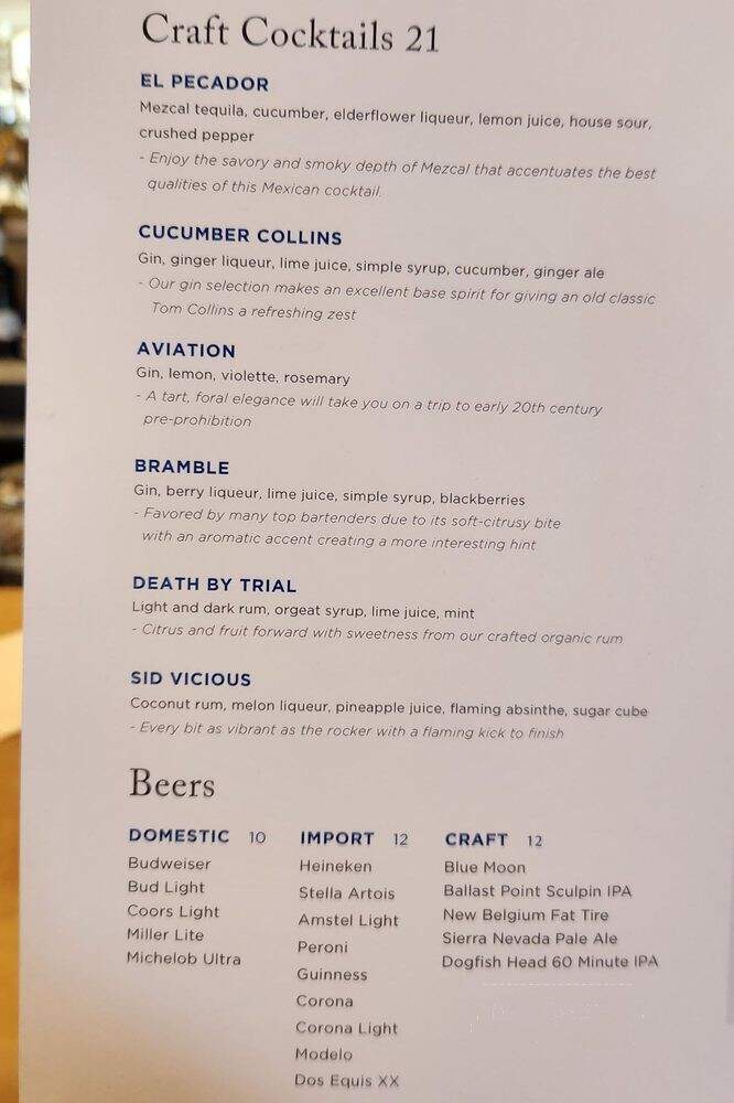 Trump International Hotel & Tower - Las Vegas, NV menu_pic