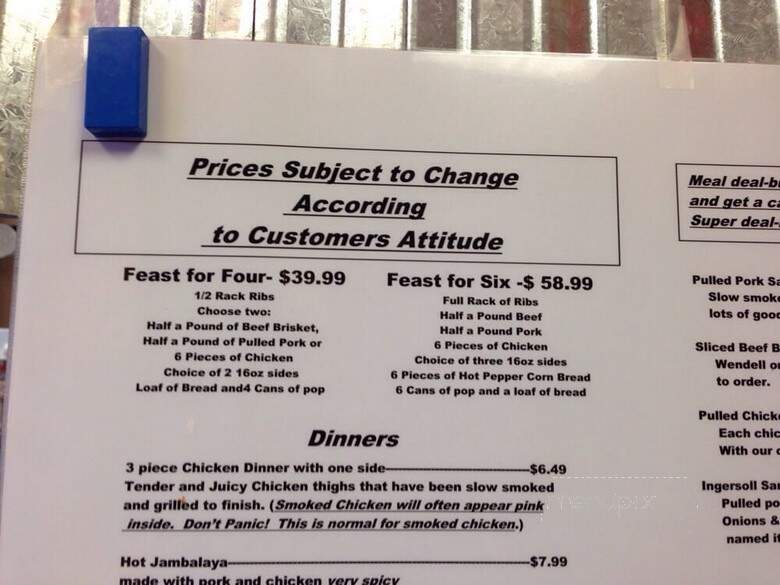 Uncle Wendells BBQ - Des Moines, IA menu_pic