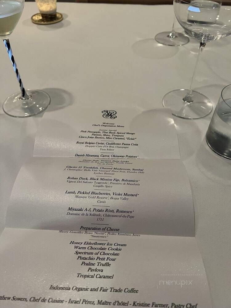 Victoria & Albert's - Lake Buena Vista, FL menu_pic