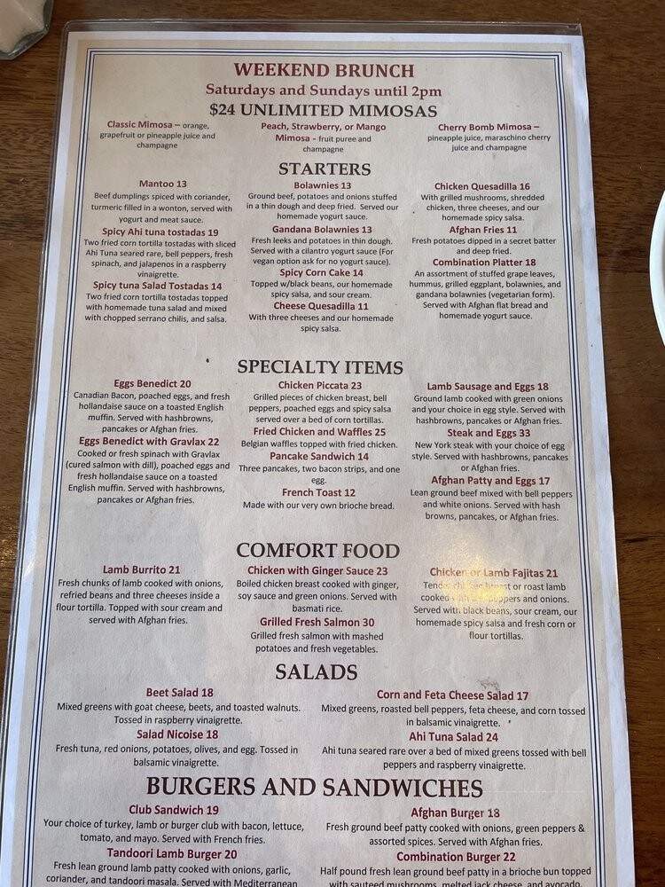 Walter's - Claremont, CA menu_pic
