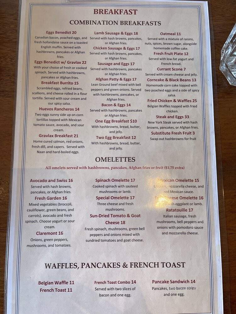Walter's - Claremont, CA menu_pic