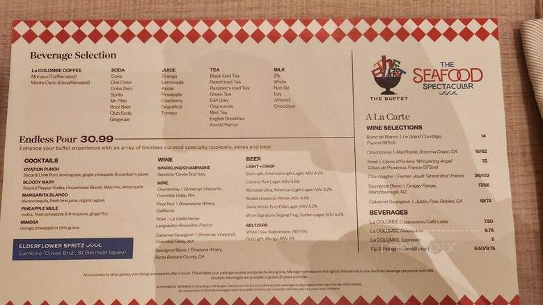 The Buffet at Wynn Las Vegas - Las Vegas, NV menu_pic