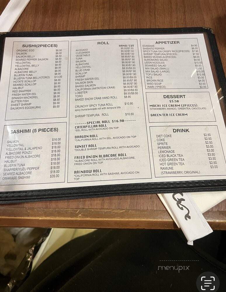 Sushi-Don Sasabune Express - Pacific Palisades, CA menu_pic