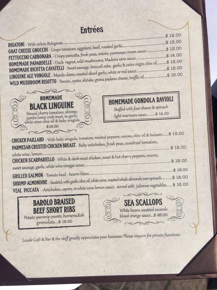 Locale - Closter, NJ menu_pic