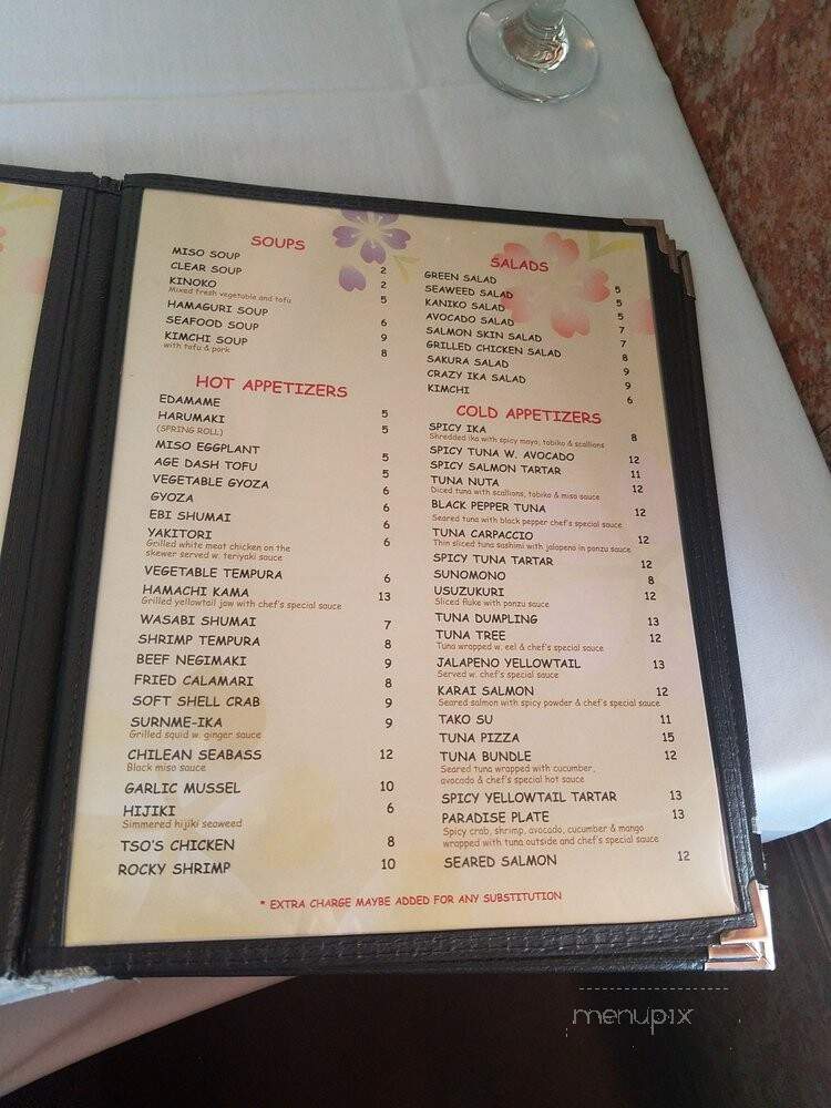 Sakura - Wyckoff, NJ menu_pic