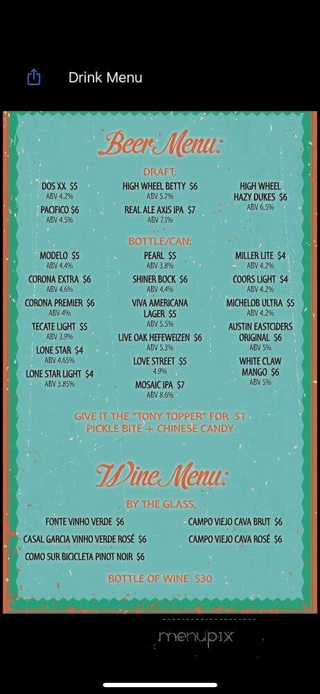 Tony's - San Antonio, TX menu_pic