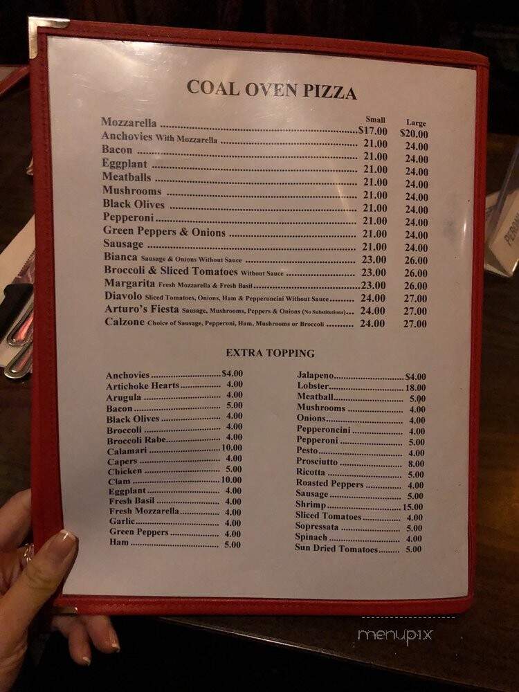 Arturo's Coal Oven Restaurant & Pizzeria - New York, NY menu_pic