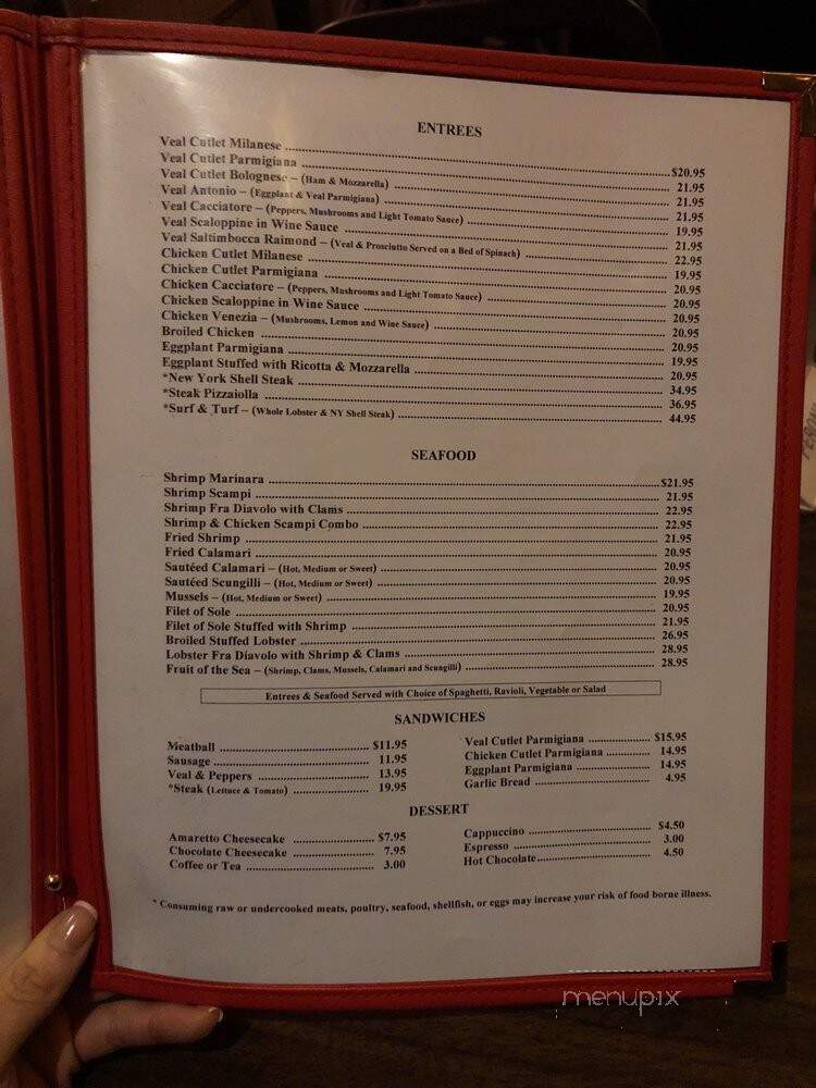 Arturo's Coal Oven Restaurant & Pizzeria - New York, NY menu_pic