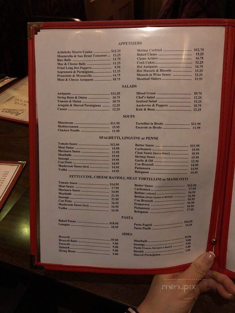 Arturo's Coal Oven Restaurant & Pizzeria - New York, NY menu_pic