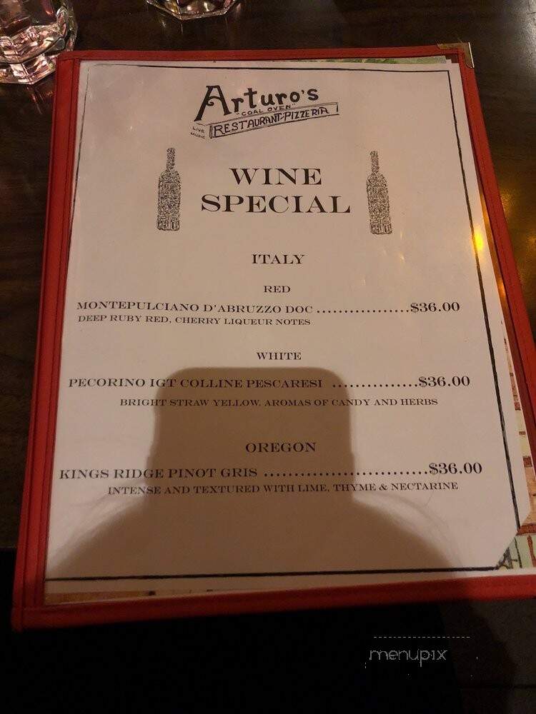 Arturo's Coal Oven Restaurant & Pizzeria - New York, NY menu_pic