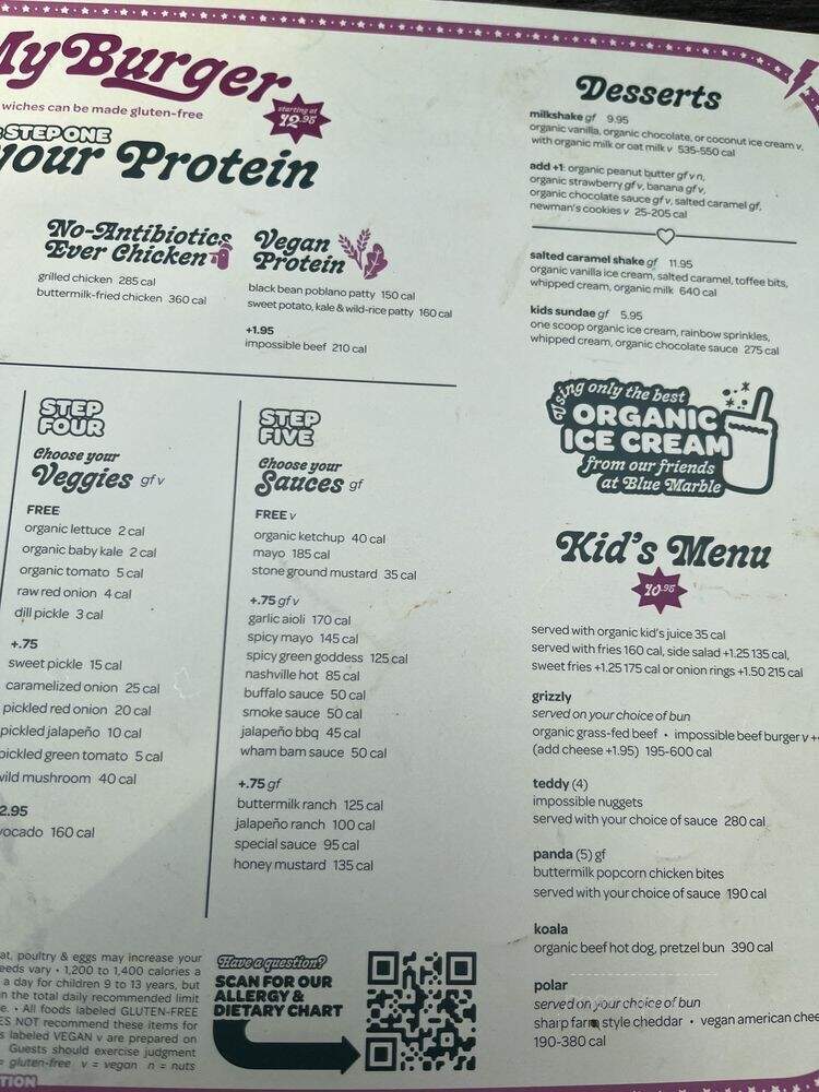 Bare Burger - New York, NY menu_pic