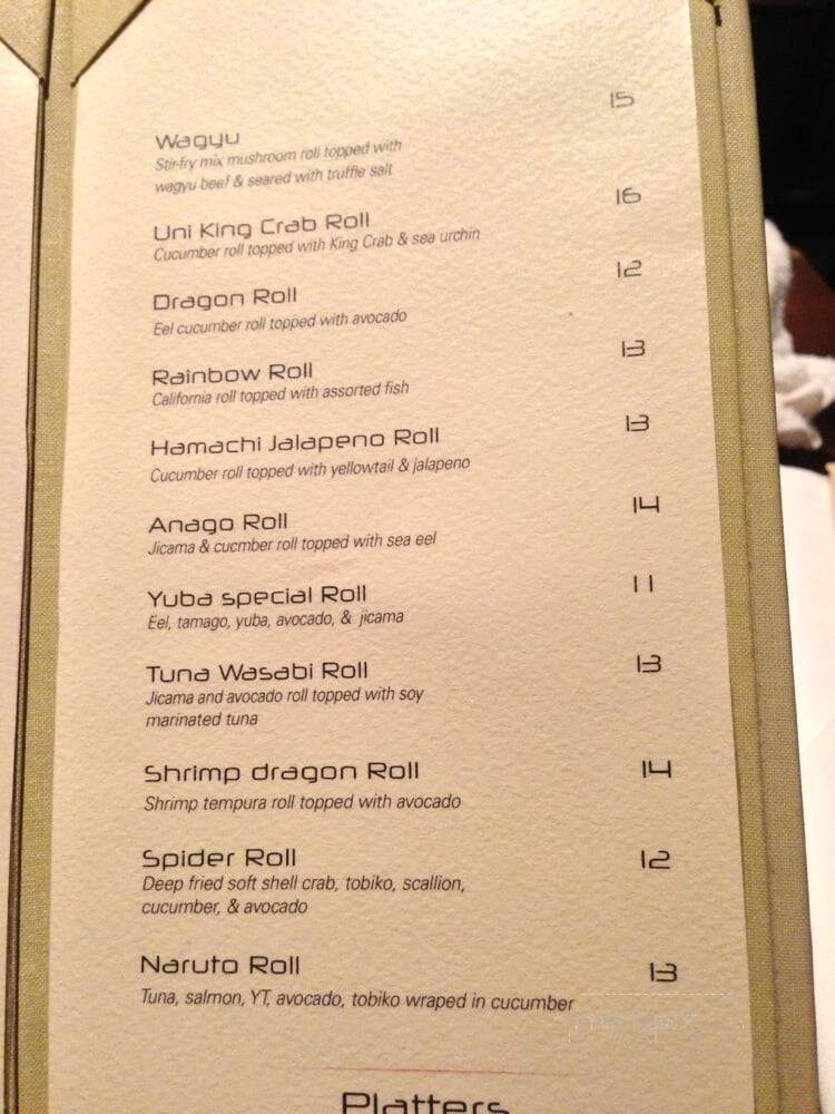 Yuba - New York, NY menu_pic