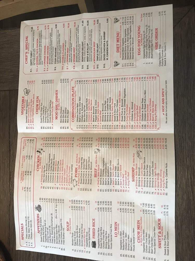 Peking Chinese Restaurant - Fort Wayne, IN menu_pic