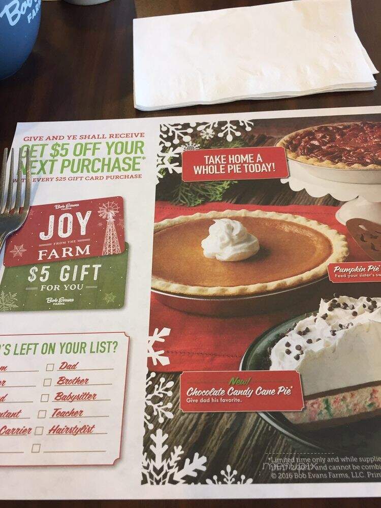 Bob Evans Restaurant - Fort Myers, FL menu_pic
