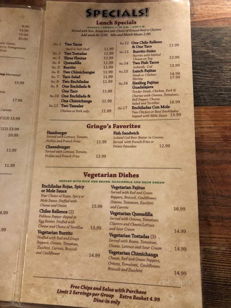 Su Casa Mexican Restaurant - Menomonee Falls, WI menu_pic
