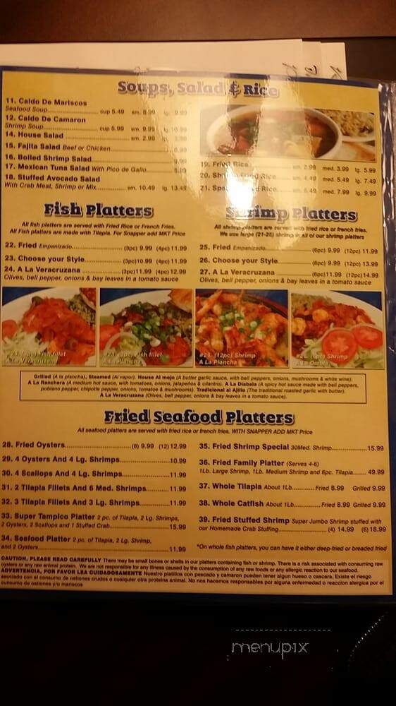 Tampico Seafood & Cocna Mexicana 2 - Houston, TX menu_pic