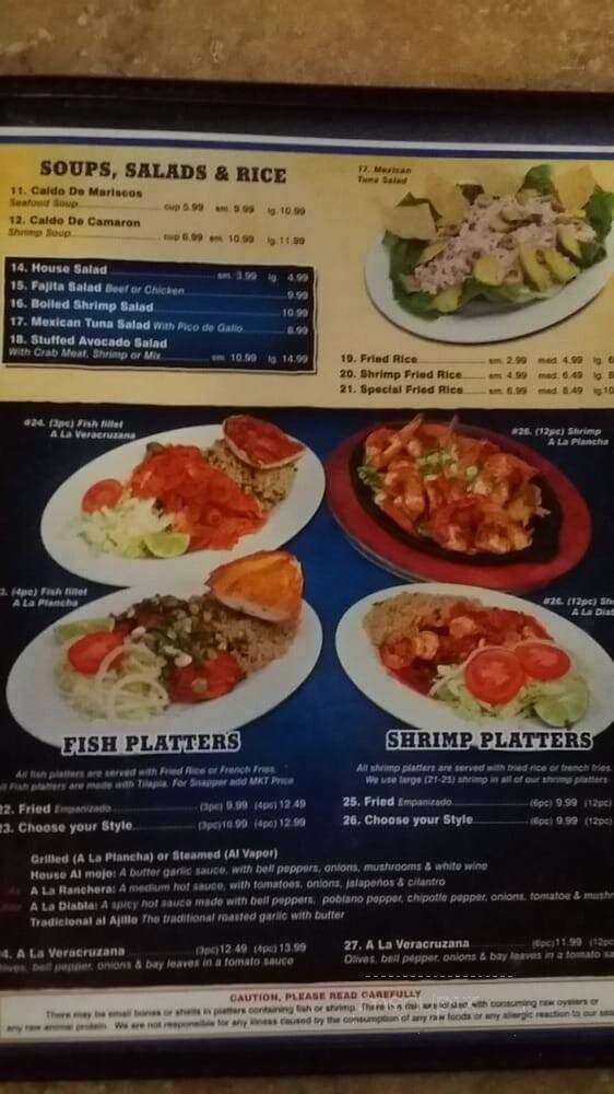 Tampico Seafood & Cocna Mexicana 2 - Houston, TX menu_pic