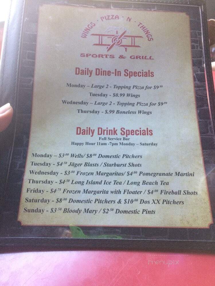 Wings Pizza N Things - Houston, TX menu_pic