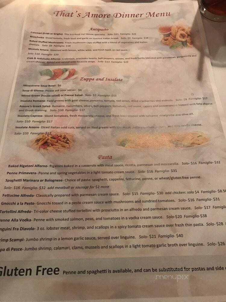Thats Amore - Rockville, MD menu_pic
