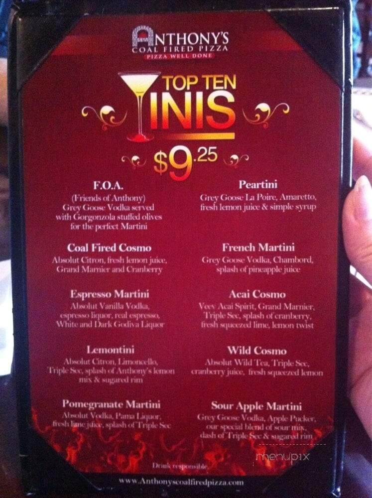 Anthonys Coal Fired Pizza - Wilmington, DE menu_pic