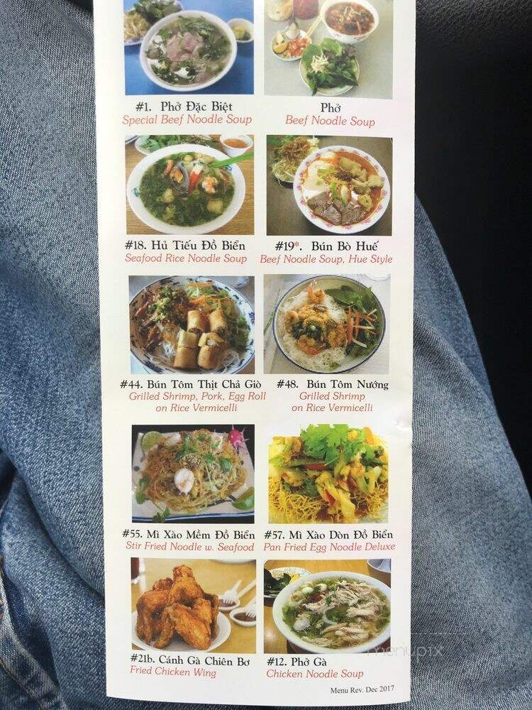 Pho Cali - Wilmington, DE menu_pic