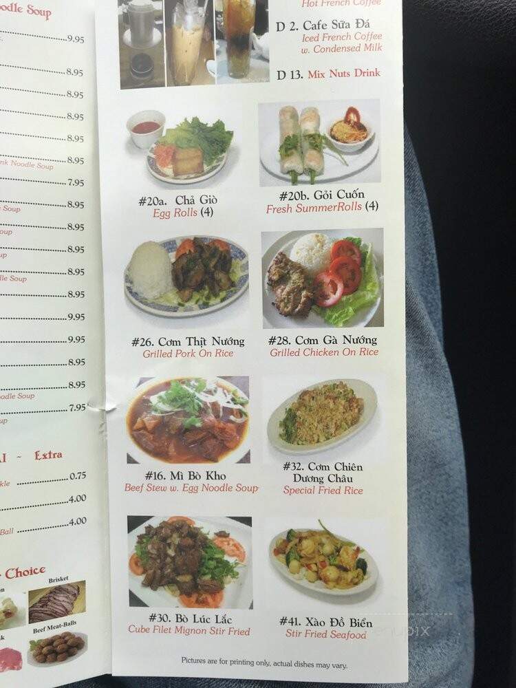 Pho Cali - Wilmington, DE menu_pic