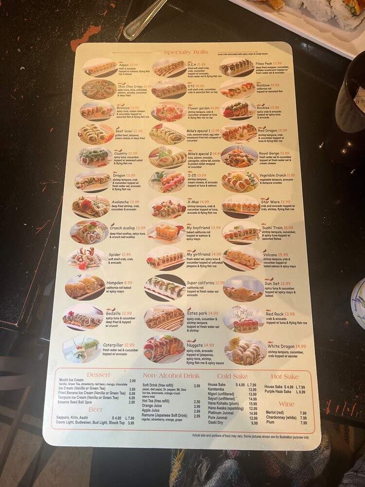 Sushi Boat - Denver, CO menu_pic