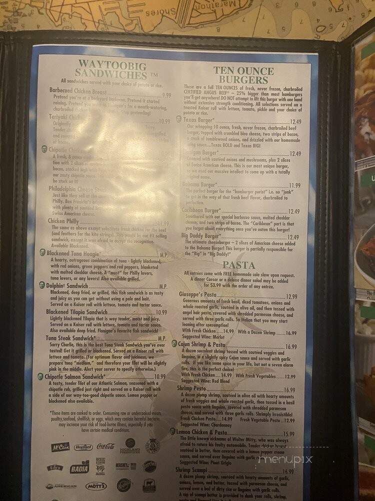 Flanigans - Miami, FL menu_pic