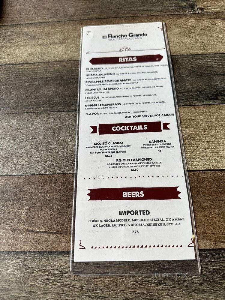 El Rancho Grande - Miami Beach, FL menu_pic
