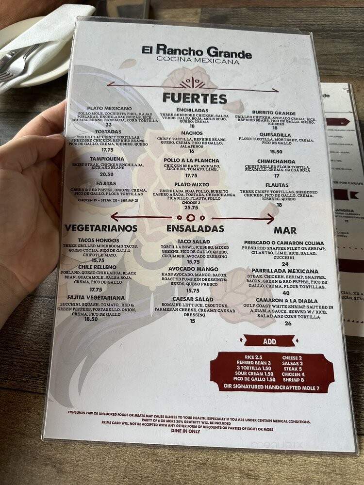 El Rancho Grande - Miami Beach, FL menu_pic