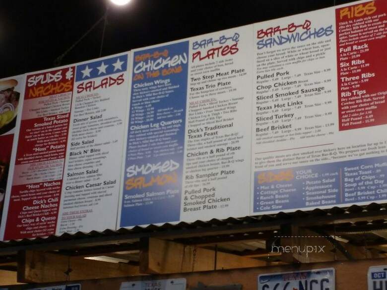 Dick's Bodacious Bar-B-Q - Indianapolis, IN menu_pic