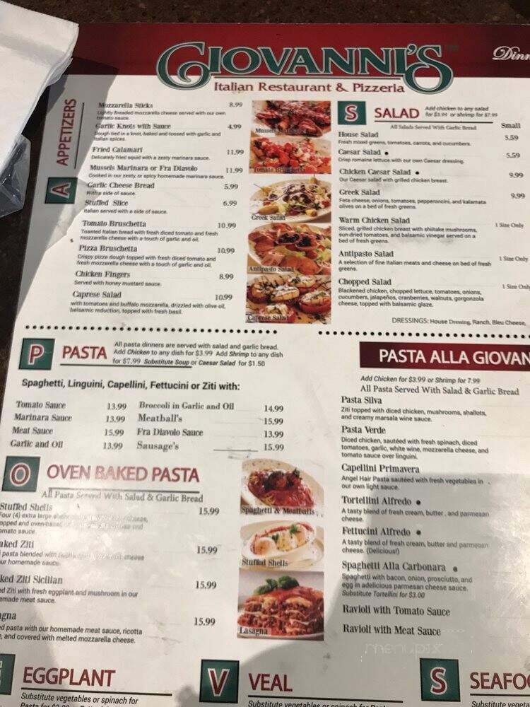 Giovanni's - Orlando, FL menu_pic