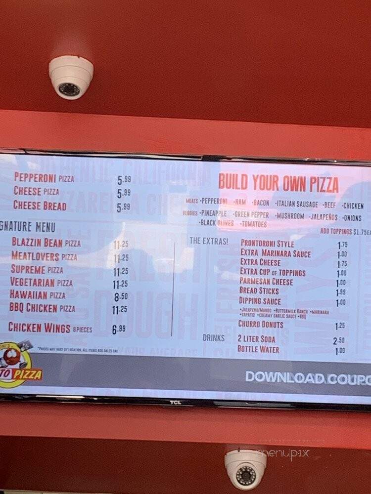 Pronto Pizza - Los Angeles, CA menu_pic