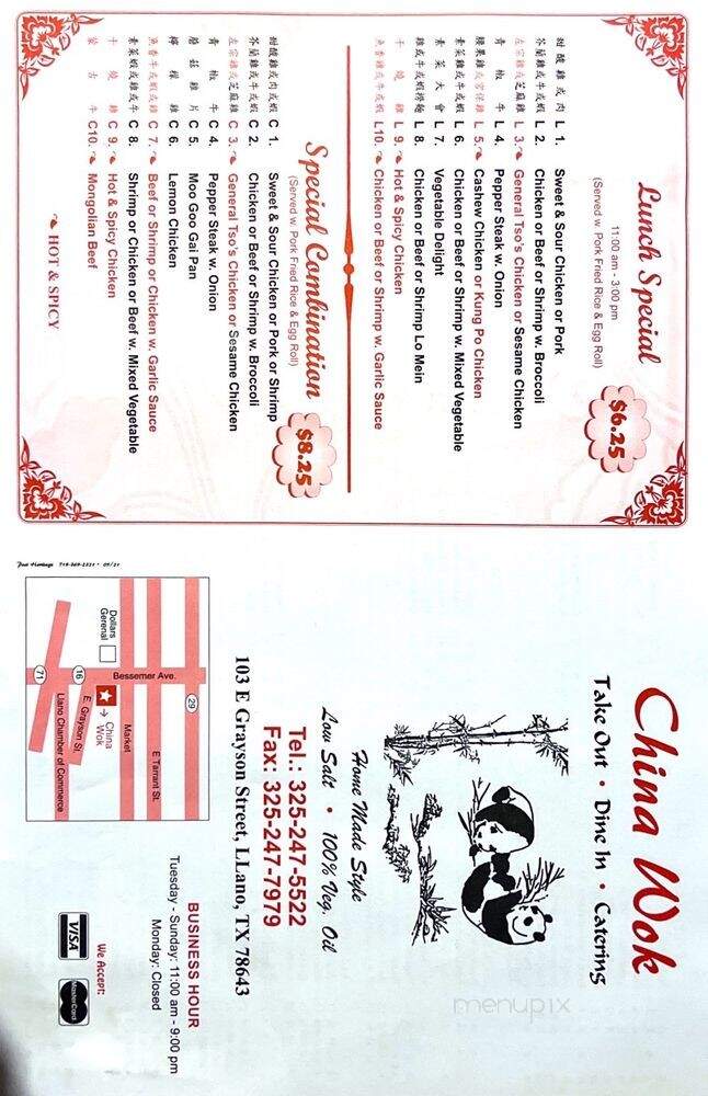 China Wok - Llano, TX menu_pic