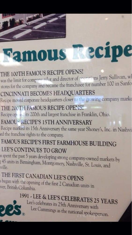 Lee's Famous Recipe Chicken - Ocala, FL menu_pic