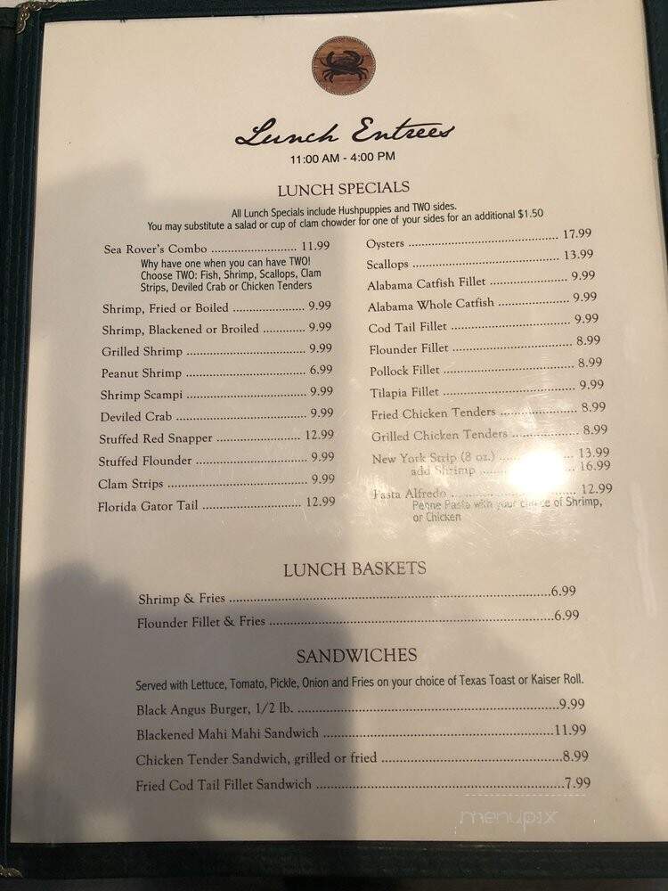 Cedar River Seafood - Gainesville, FL menu_pic