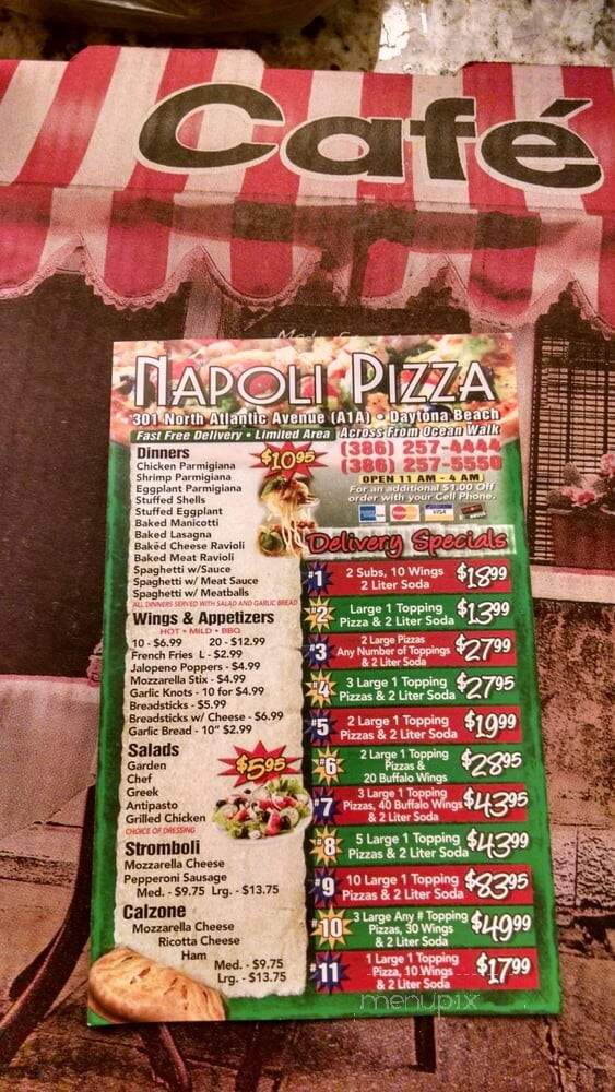 Napoli Pizza - Daytona Beach, FL menu_pic