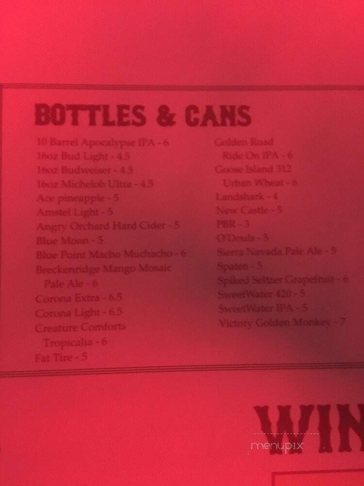 Buckhead Saloon - Atlanta, GA menu_pic