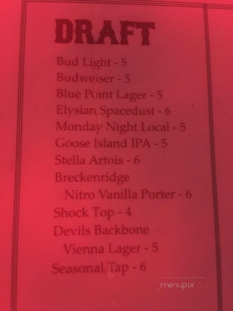 Buckhead Saloon - Atlanta, GA menu_pic