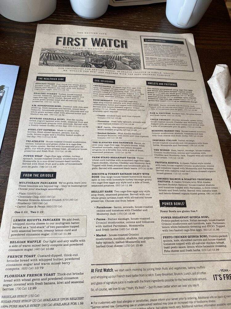 First Watch Restaurant - Orlando, FL menu_pic