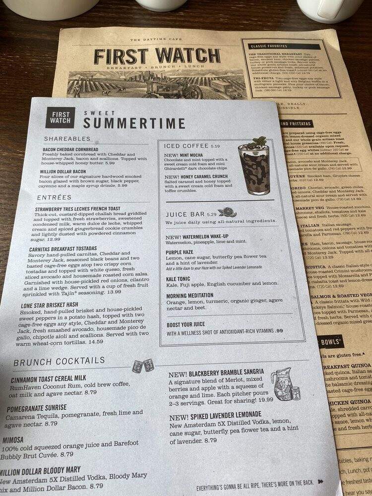 First Watch Restaurant - Orlando, FL menu_pic